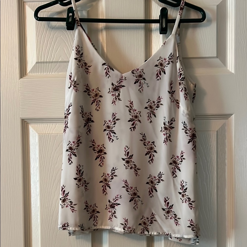 White House Black Market Cream Sleeveless Camisole